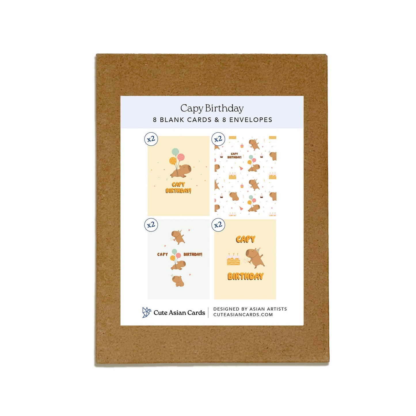 Capy Birthday Assorted Birthday Cards | Capybara