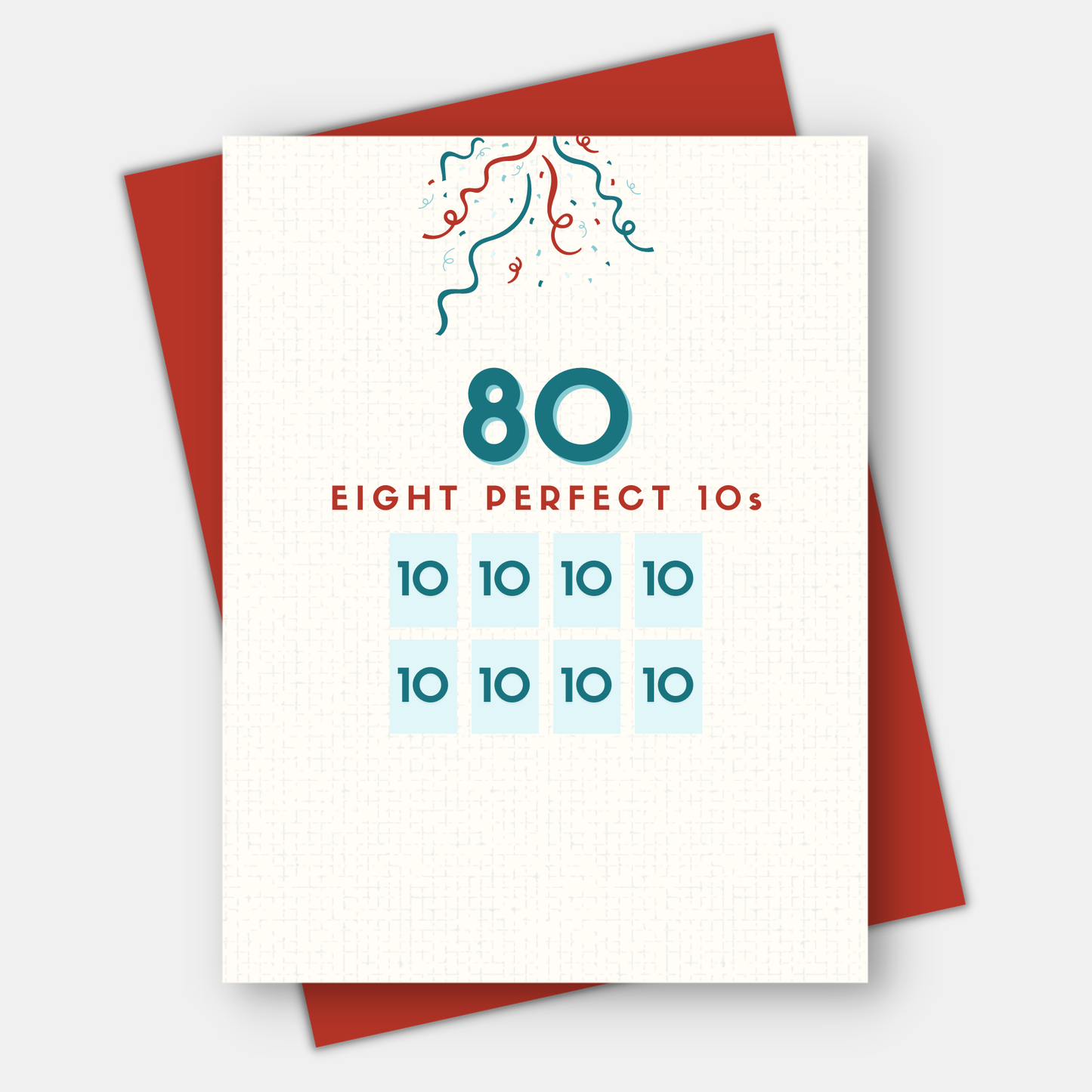 Perfect 10s for 50th, 60th, 70th, 80th, 90th, 100th birthday