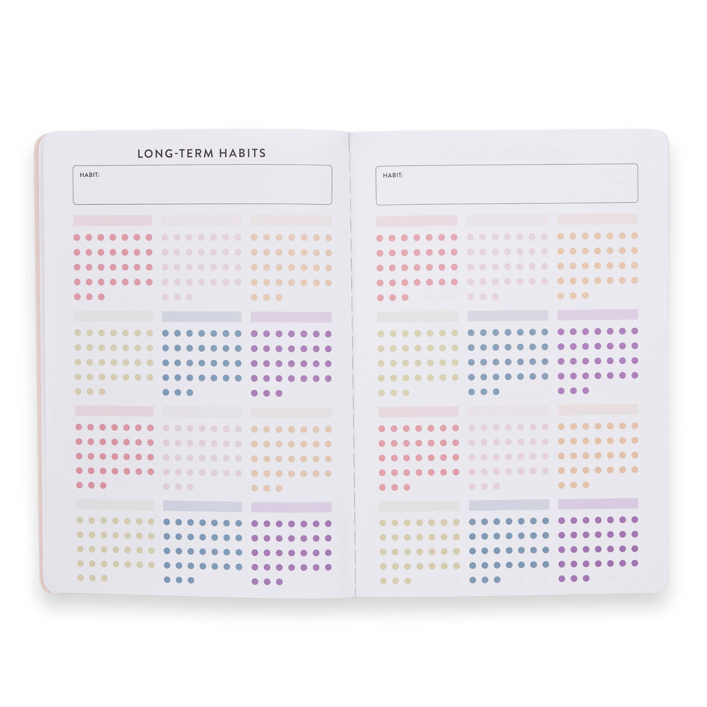 Habit Tracker Petite Planner - Color Block Stripes