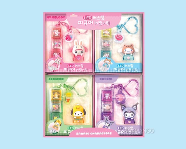 Hot-Selling Sanrio LED Custom Figure Keycap Keychain