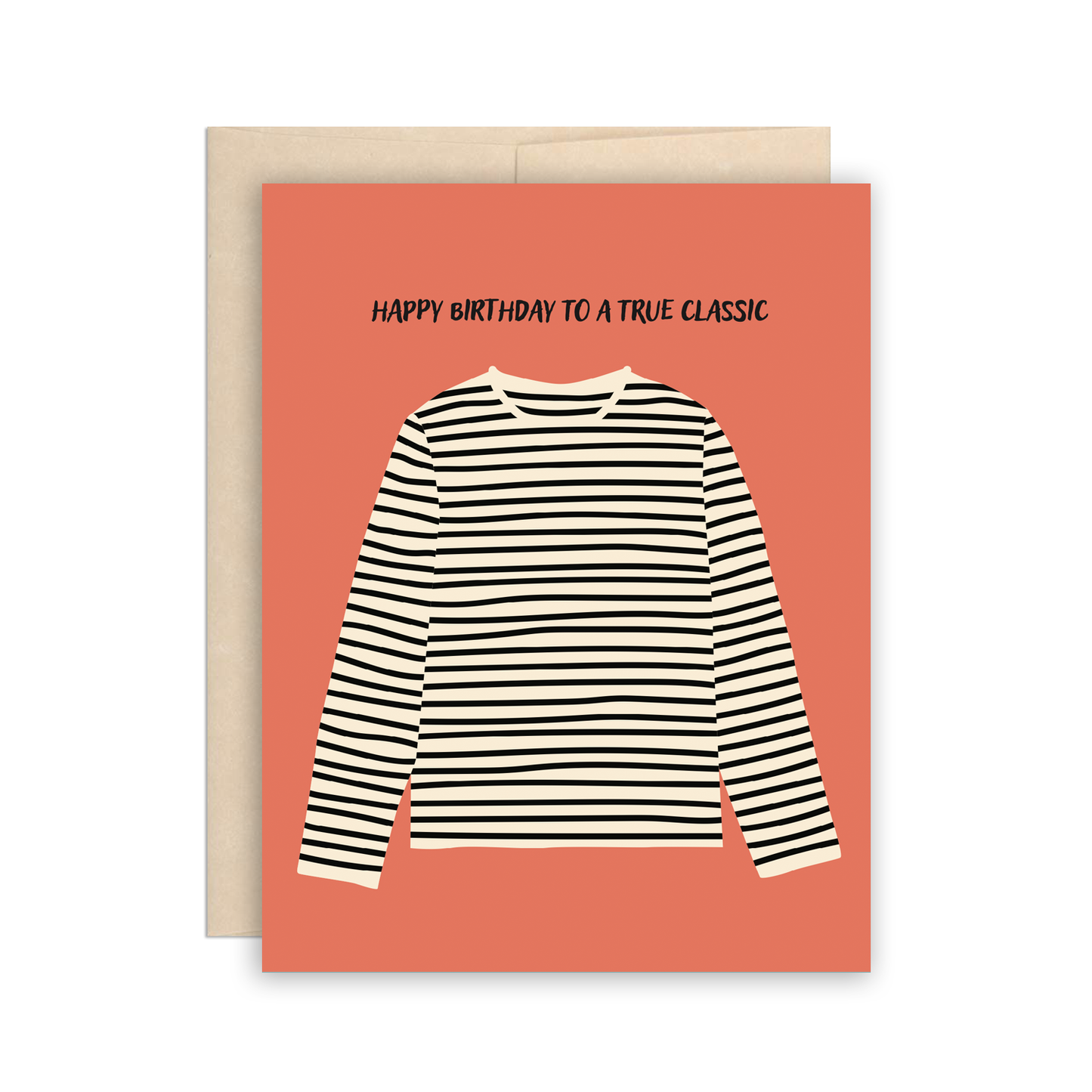 Cool Iconic Classic Striped T-shirt Birthday Birthday Card