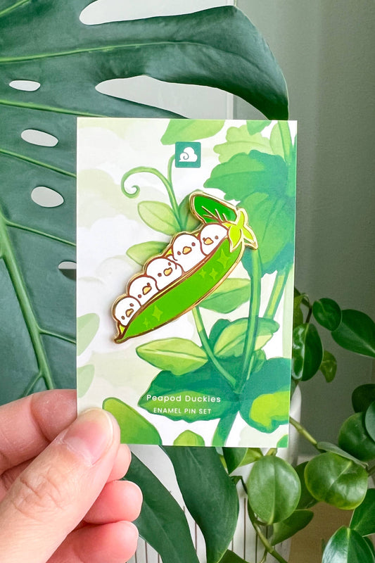 Enamel Pin - Green Peapod Duckie