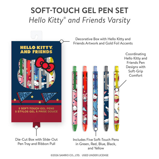 Hello Kitty and Friends Varsity Soft-Touch Gel Pen Set