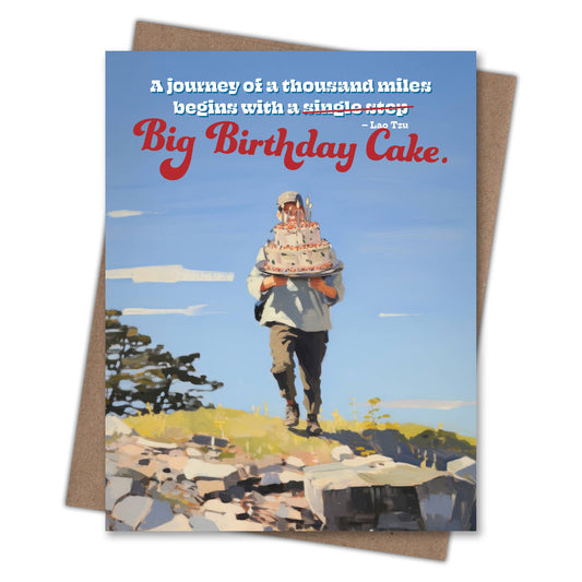 Thousand Miles – Recycled Birthday Card for Hikers