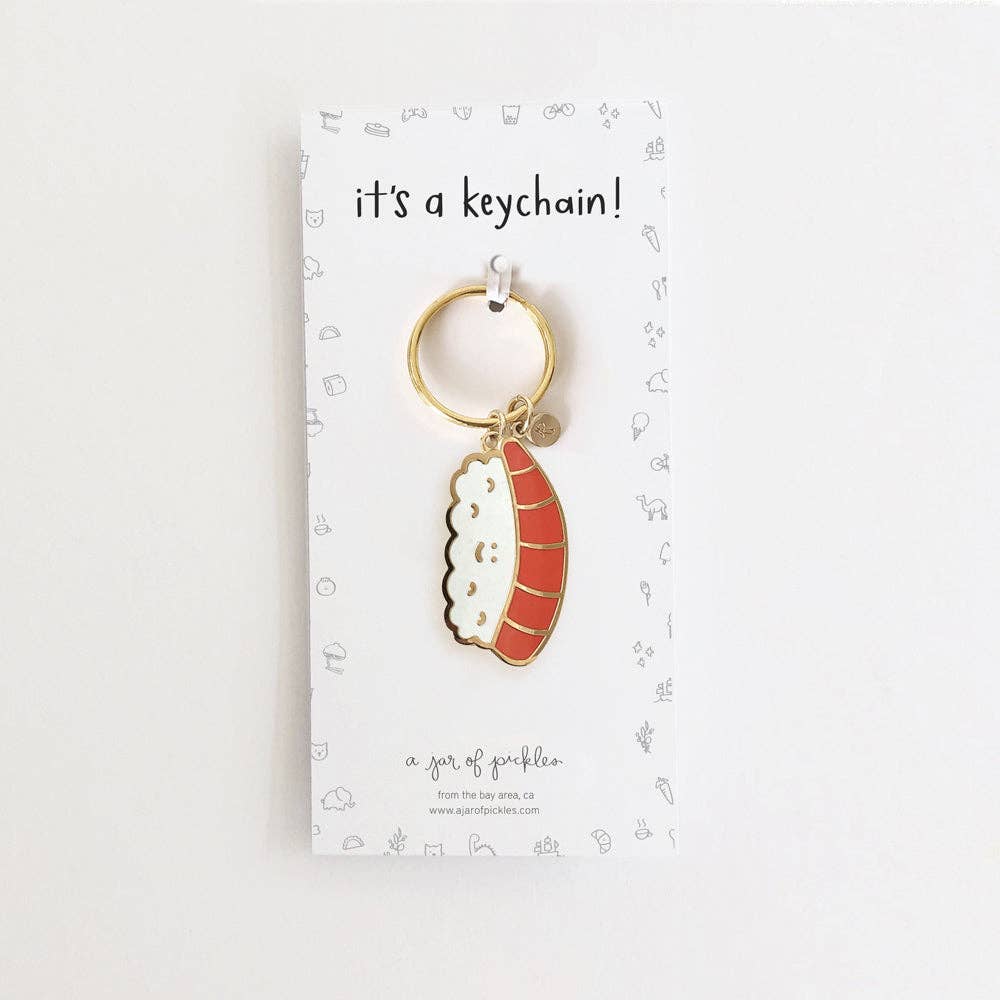 Sushi Enamel Keychain