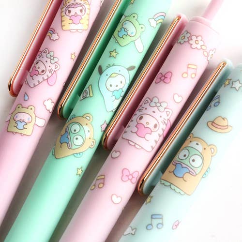 Sanrio Gold Clip & Soft Grip Blind Ball point pen Box
