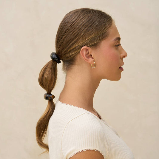 Black & Tort Cloud Cuffs - Medium