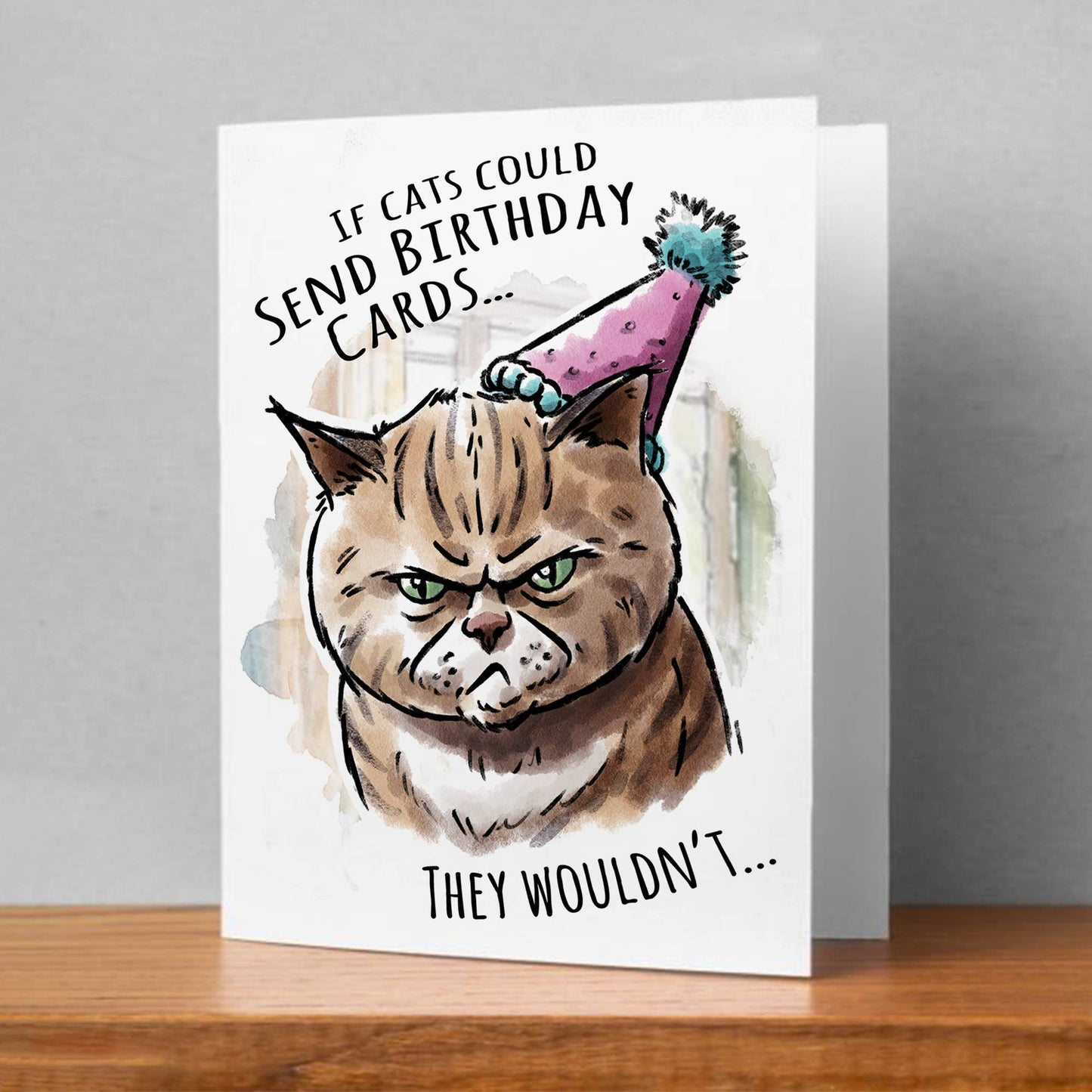 "If Cats Could.." Funny Cat Birthday Card for Friend Pet Lov