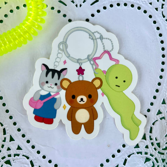 Cute Trinket Smiski Calico Vinyl Sticker