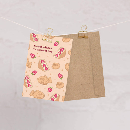 Sweet Dessert Birthday Card | Funny Aesthetic Asian Greeting Cards