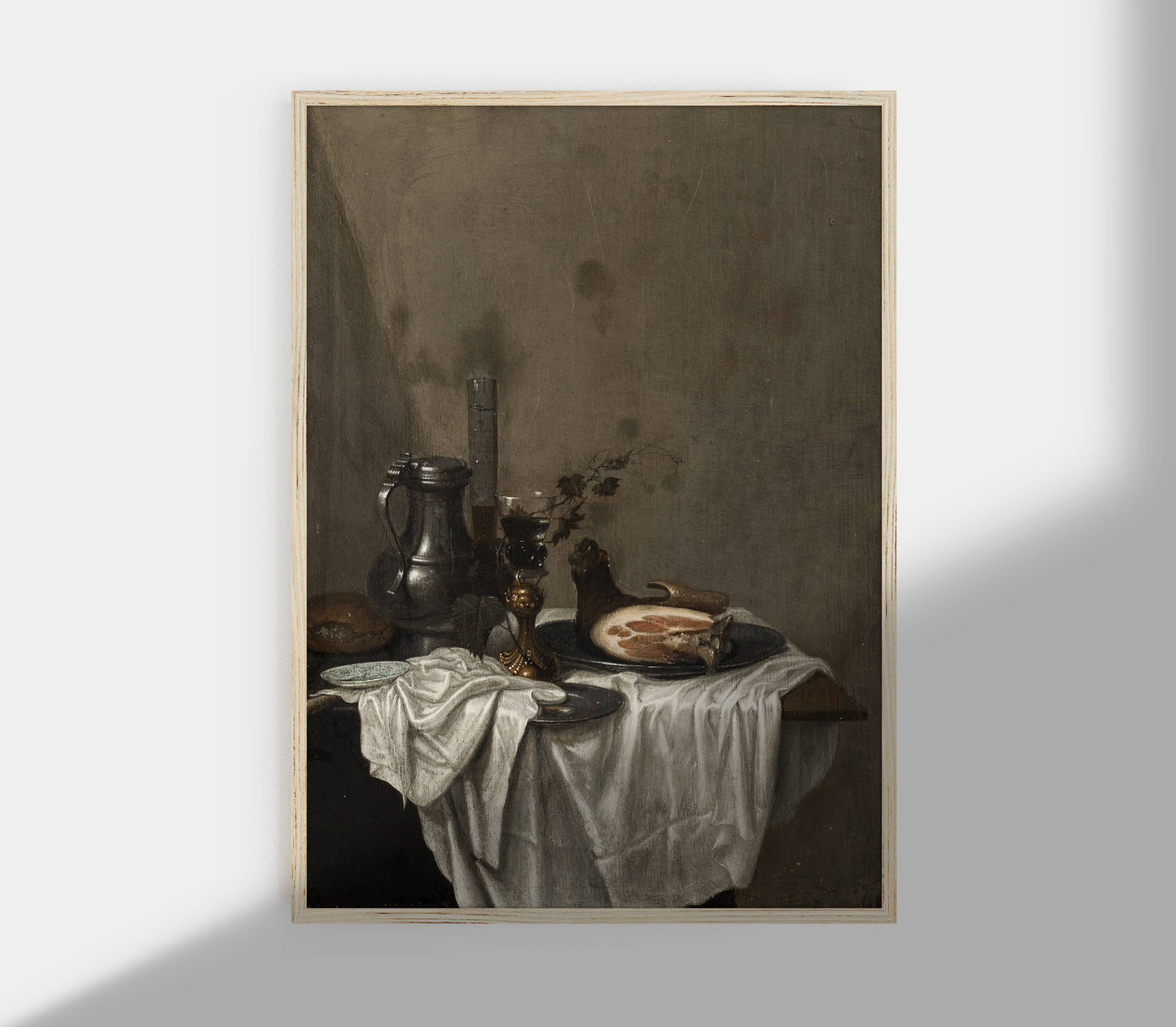 Vintage Still Life Painting | Muted Kitchen Table Print S210