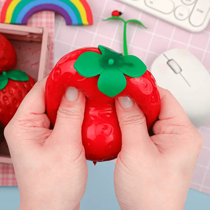 Strawberry Shaped Sensory Squishy Toy