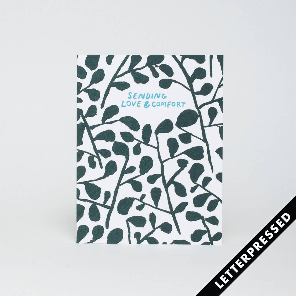 Sending Love & Comfort Letterpress Card by Egg Press
