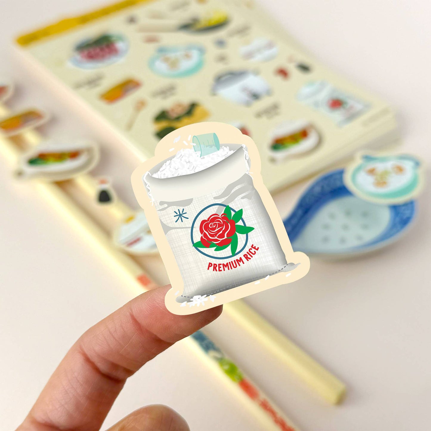 Rice is life sticker sheet