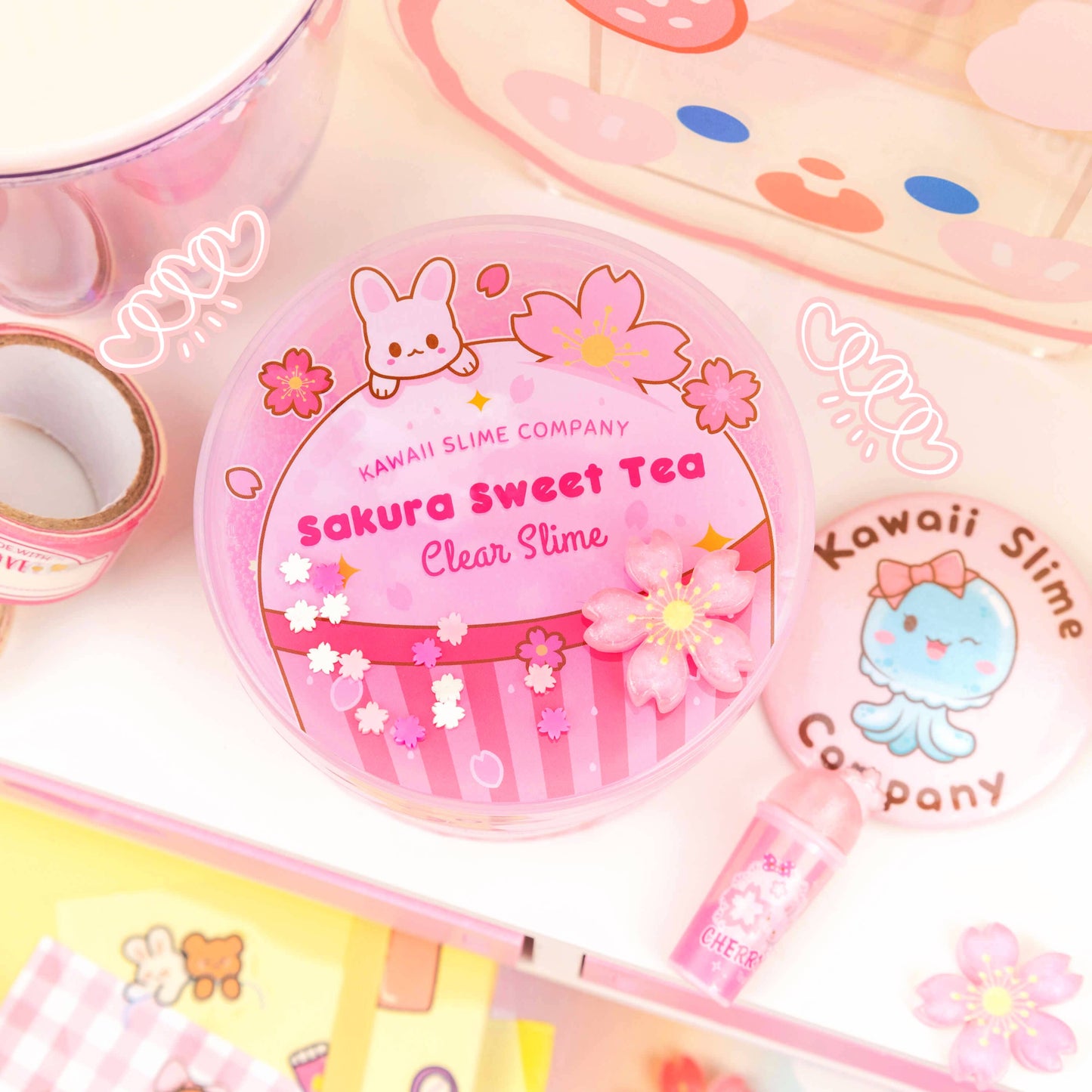 Sakura Sweet Tea Clear Slime