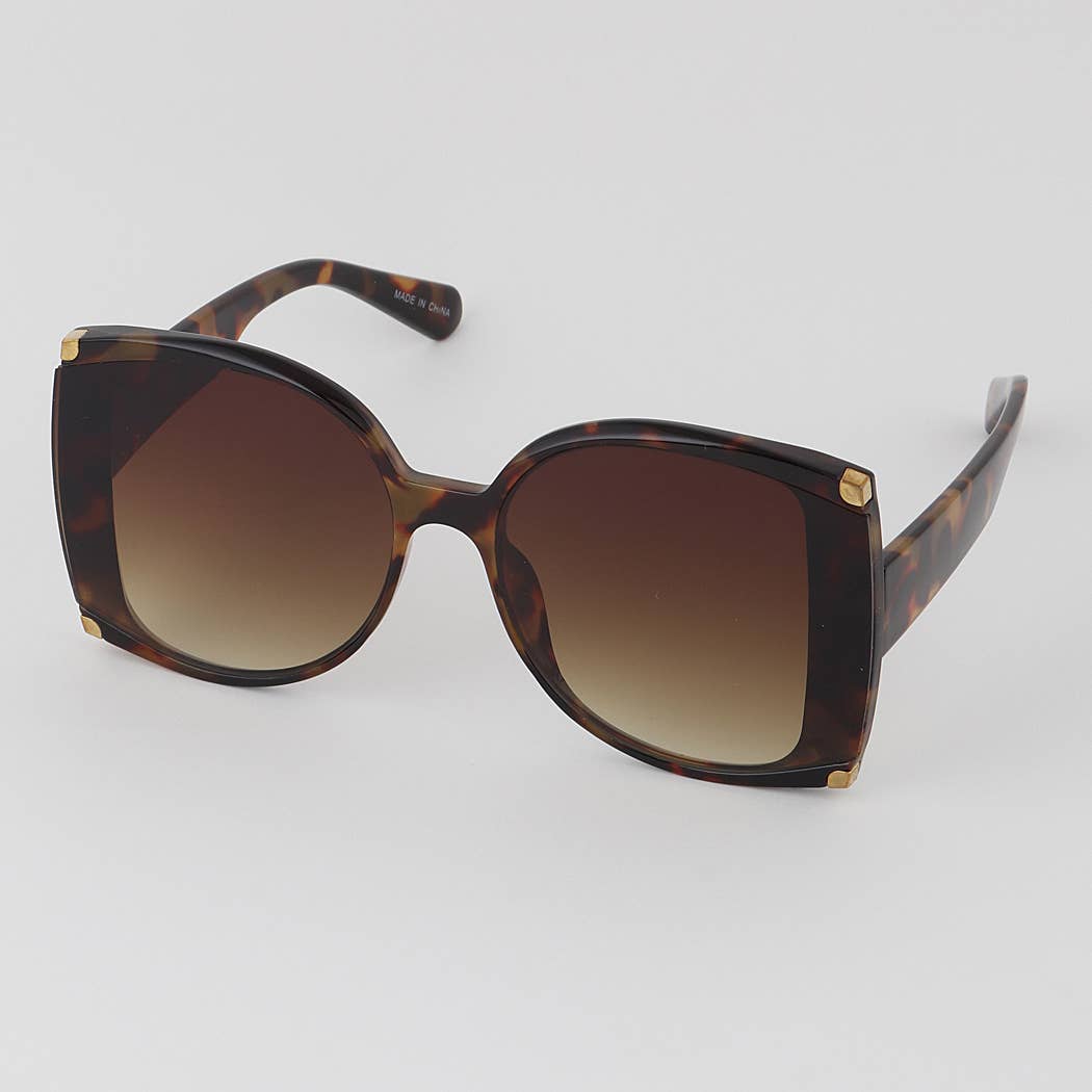 Oversized Rounded Butterfly Frame Sunglasses