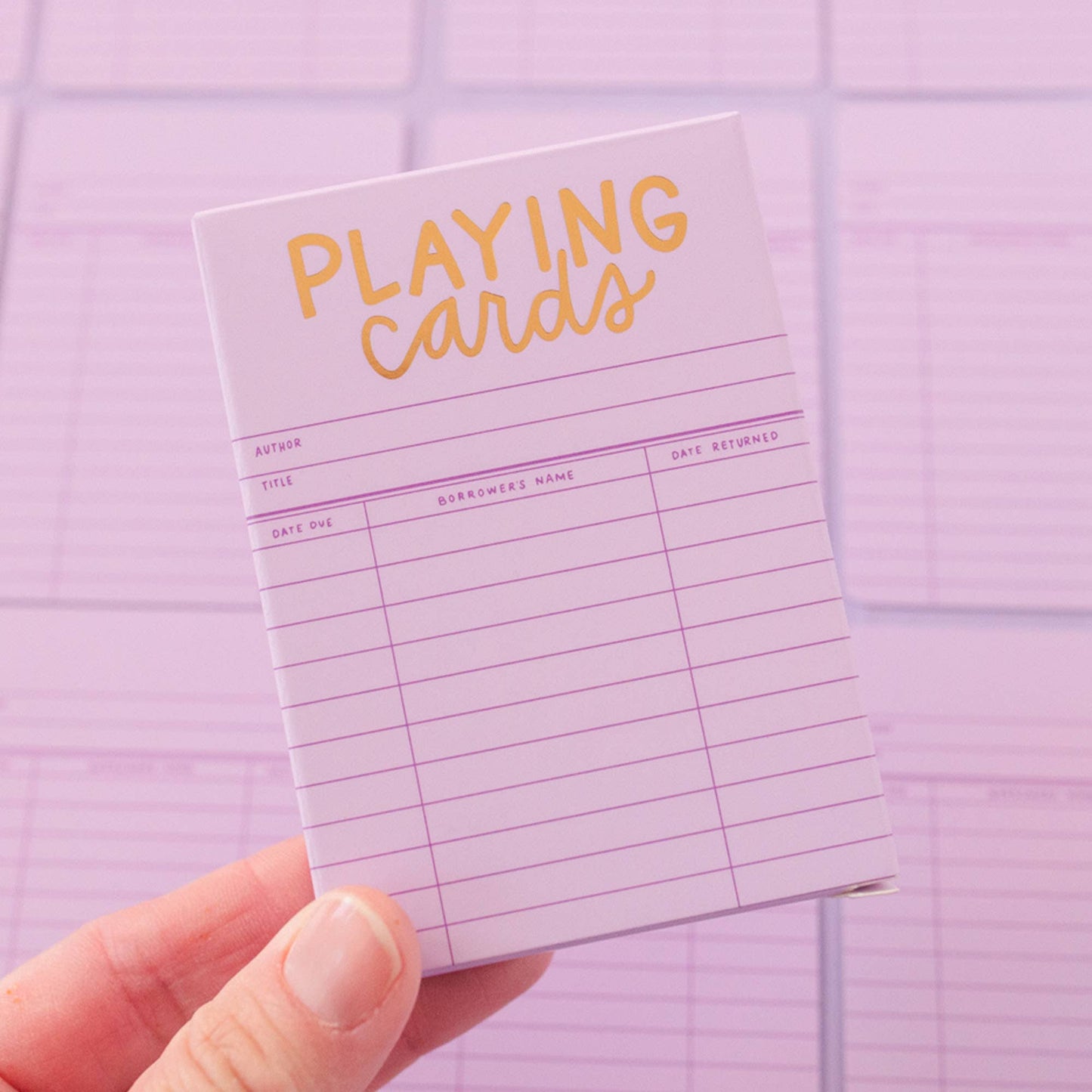 Lilac Library Card Deck Of Playing Cards