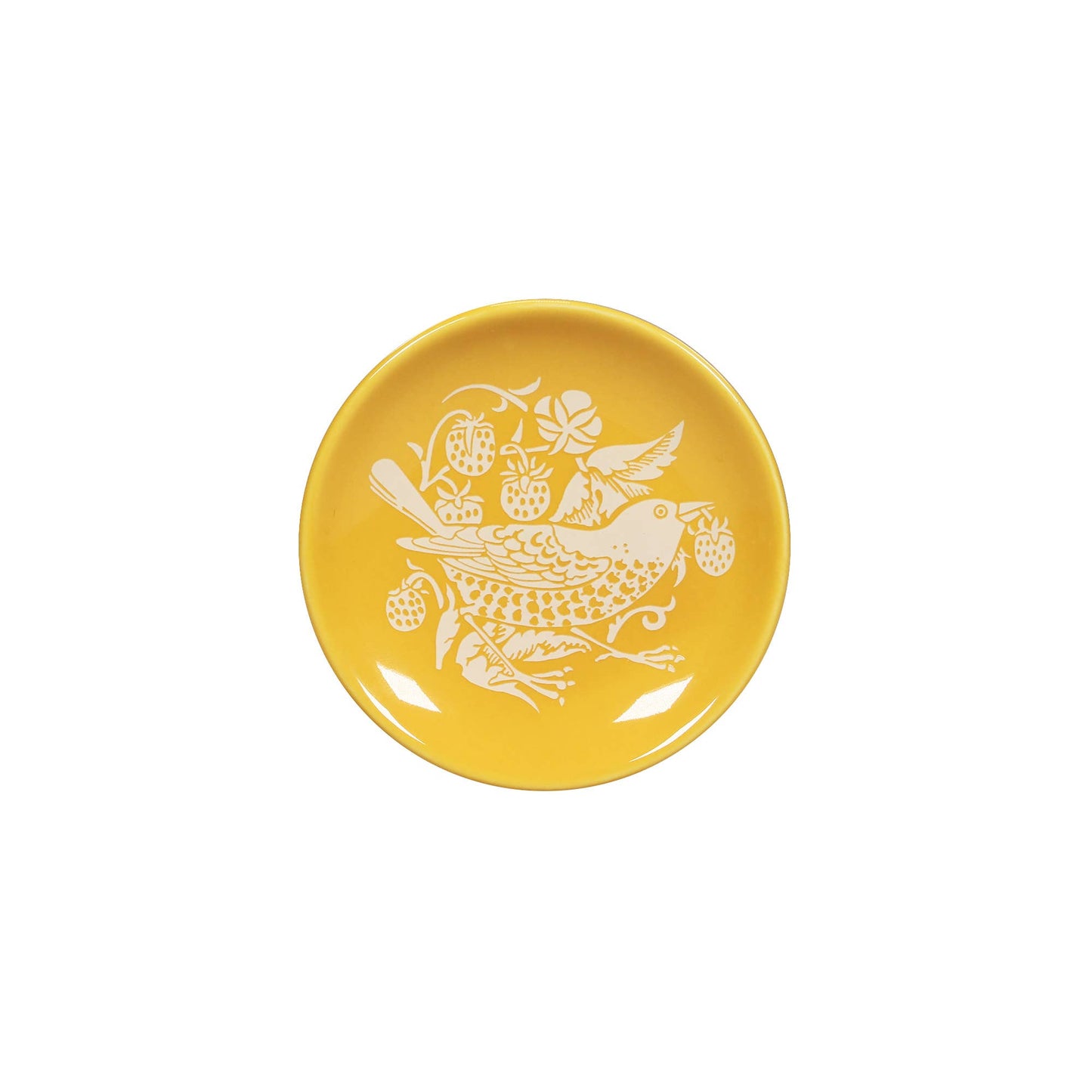 Trinket Key Ring Dish William Morris Quince Yellow Flowers