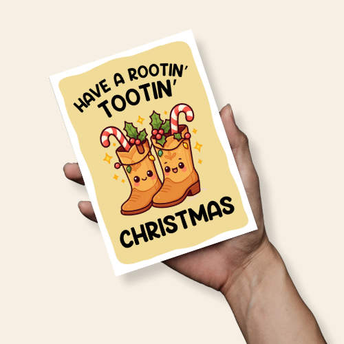 Have a Rootin' Tootin' Christmas Country Greeting Card