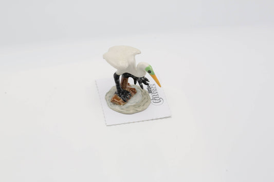 Lacey Great White Egret Porcelain Miniature