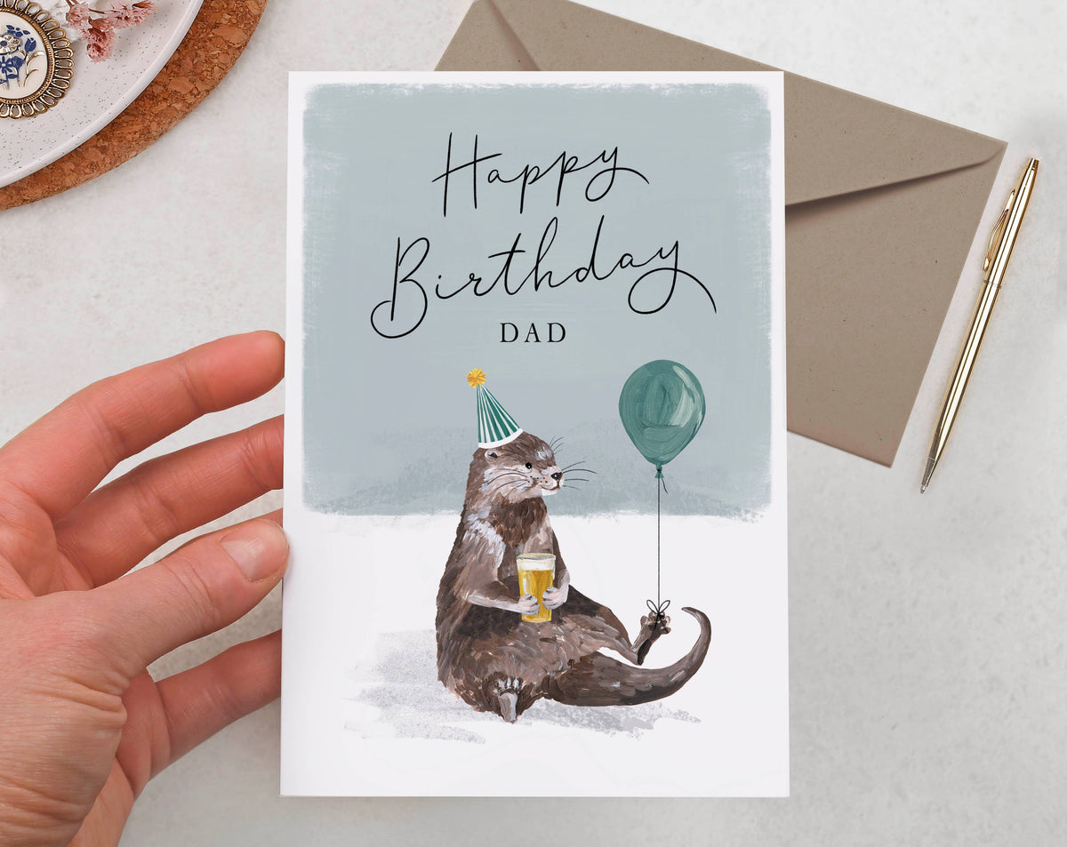 Dad Birthday Card | Male Card Father | Otter Greeting Card