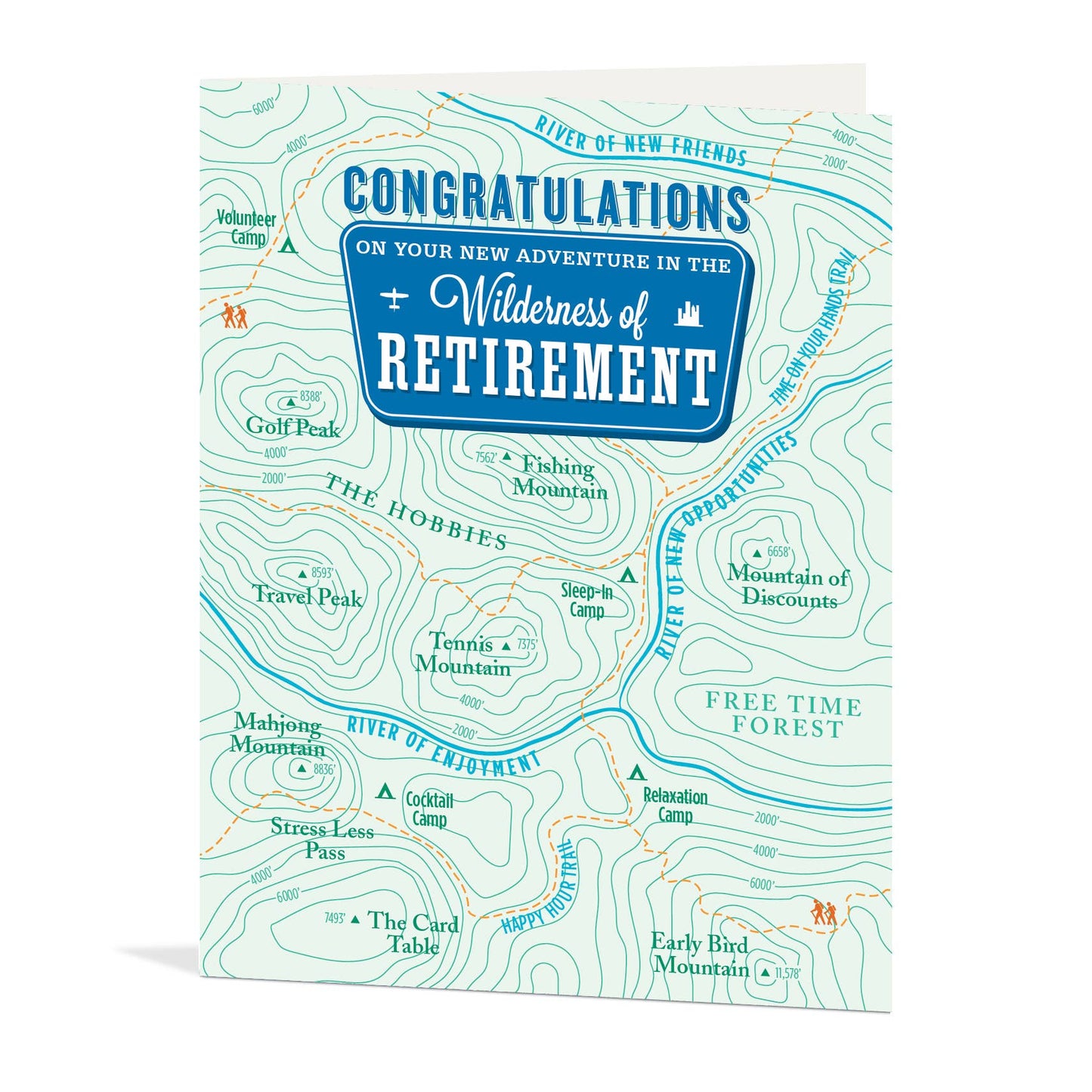 Retirement Topo Map Card