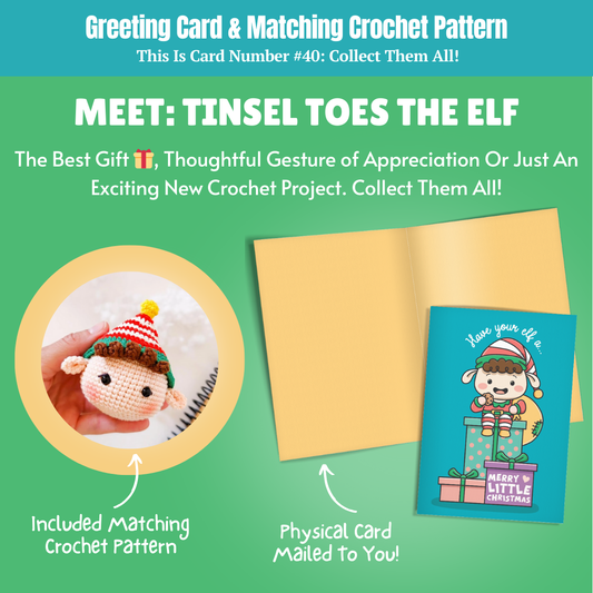 Christmas Card & Elf Crochet Pattern