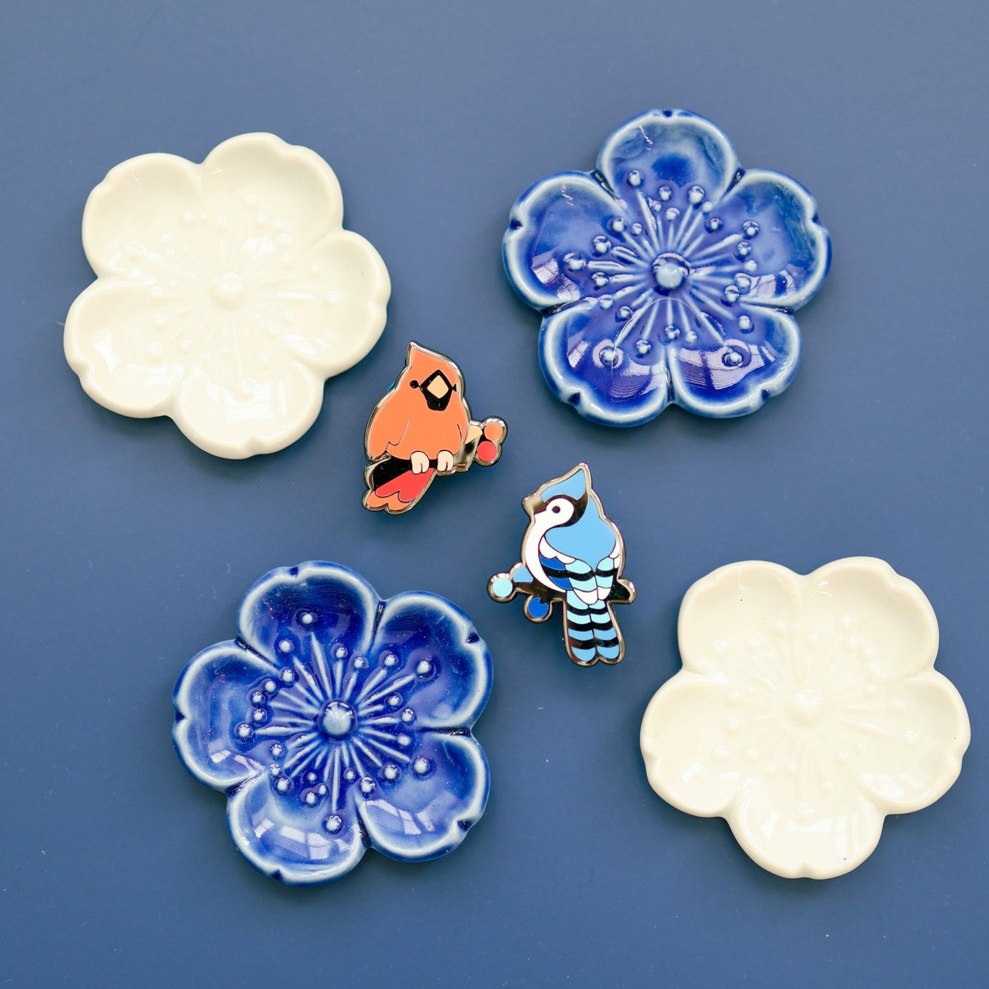 Enamel Pin - Snowy Birds Pin Set