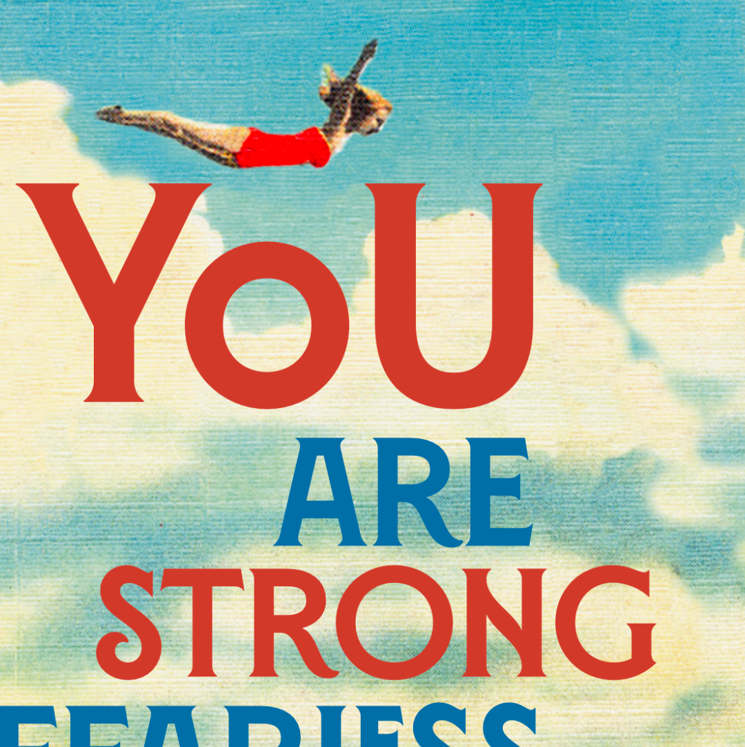 STRONG FEARLESS BADASS encouragement card