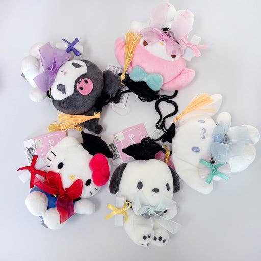 Instock! Sanrio Characters Graduation Plush Bag Charm– 13cm
