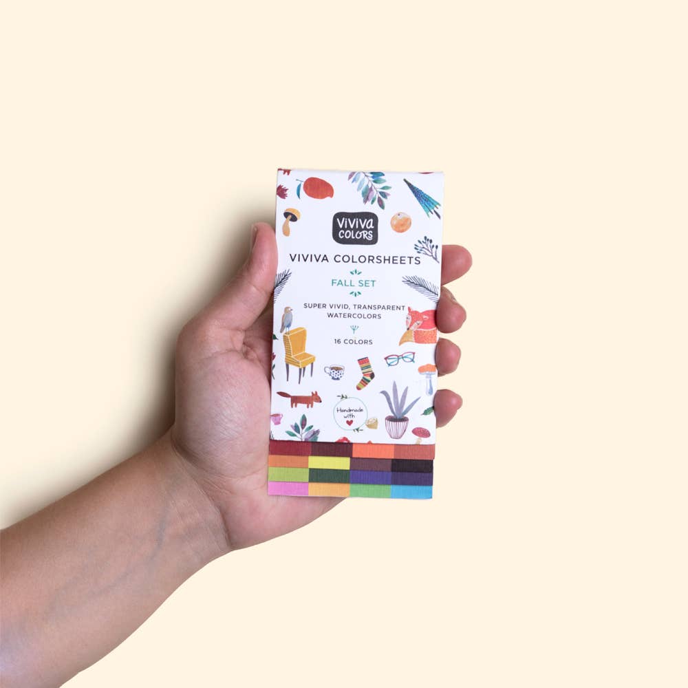 Autumn/Fall Colorsheets | Watercolor Set | Travel Paint