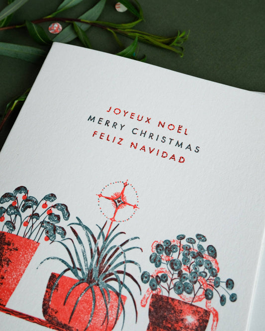 Houseplants Christmas | Letterpress Card
