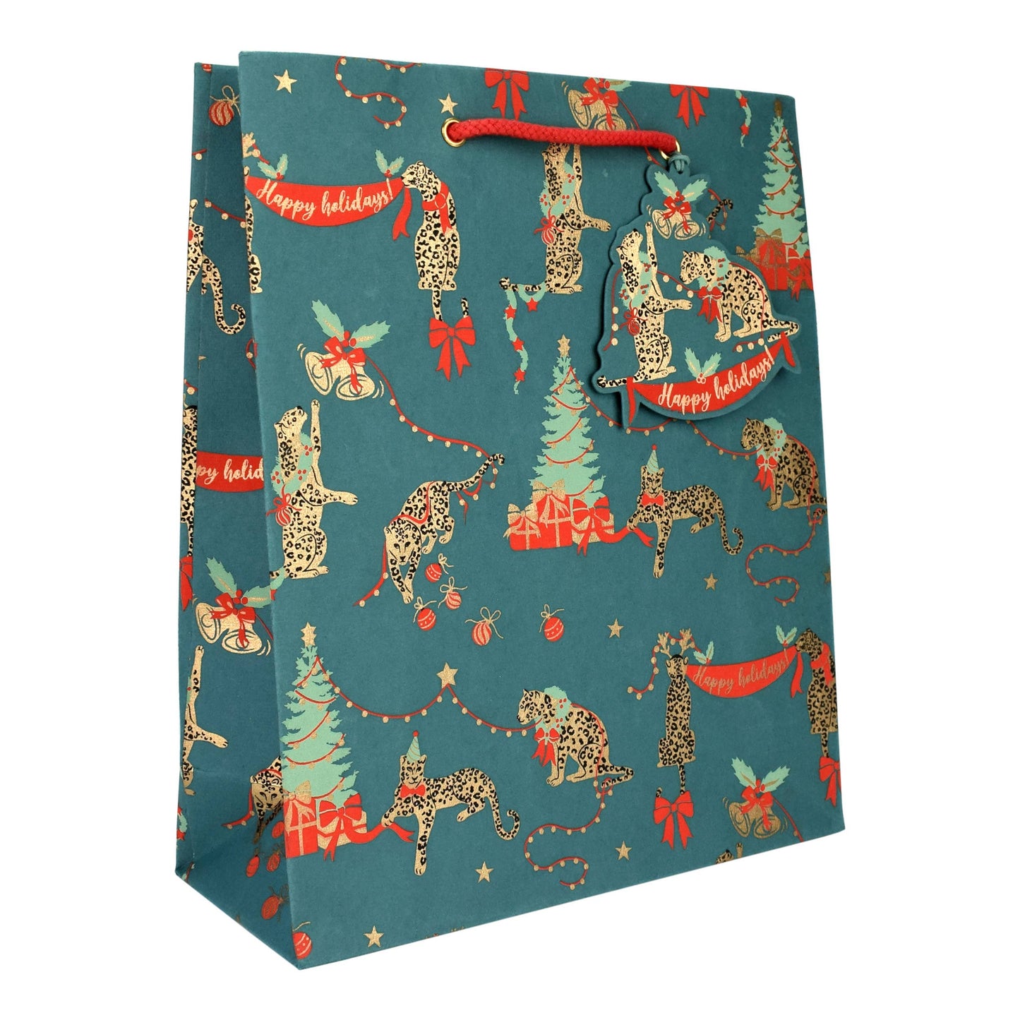 Festive Leopard Large Bag