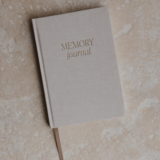 Neutral Memory Fabric Journal - Home Decor
