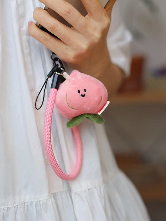 Daily White | Mini Peach Bag Charm