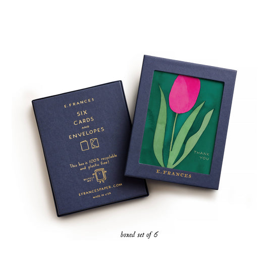 Pink Tulip Thank You Cards