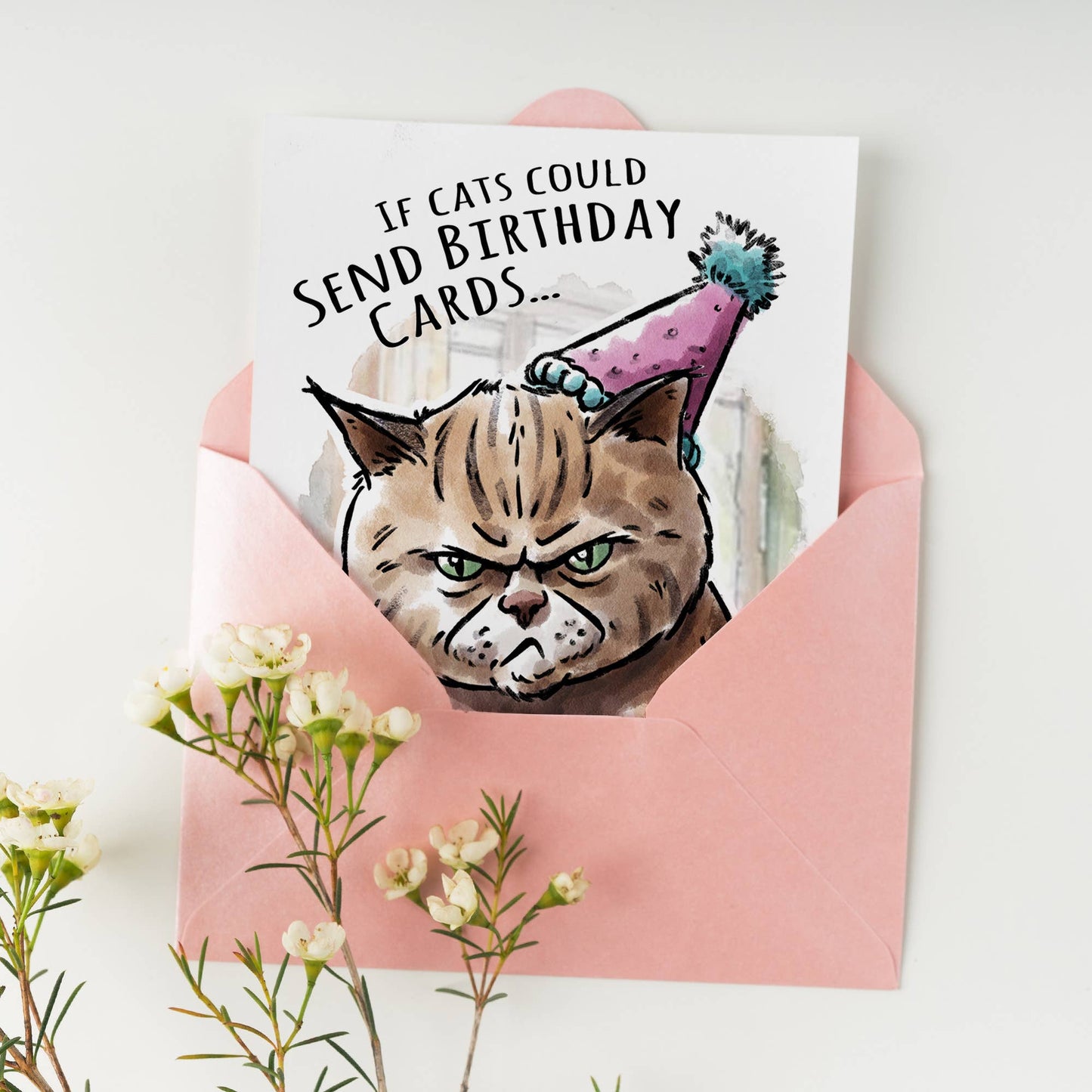 "If Cats Could.." Funny Cat Birthday Card for Friend Pet Lov