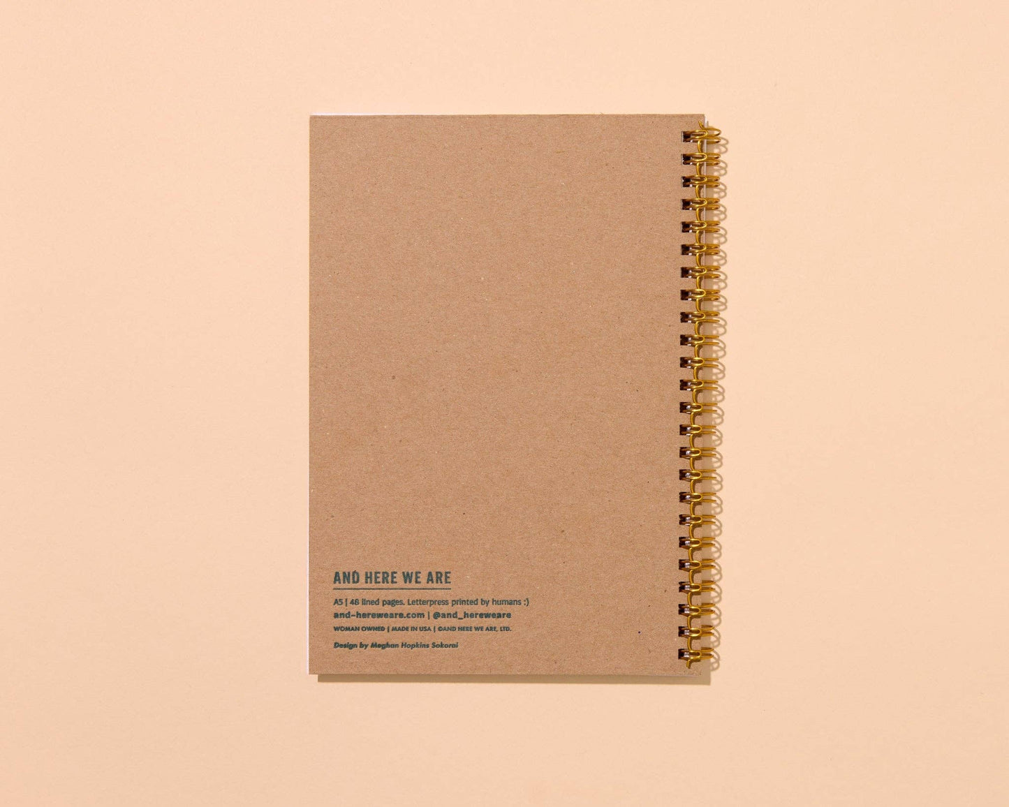 Strawberry Letterpress Spiral Notebook - Valentines Day Gift Mothers Day