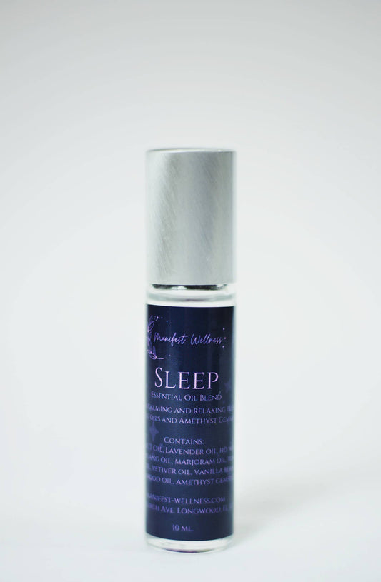 Sleep Essential Oil Blend with Amethyst Gemstones