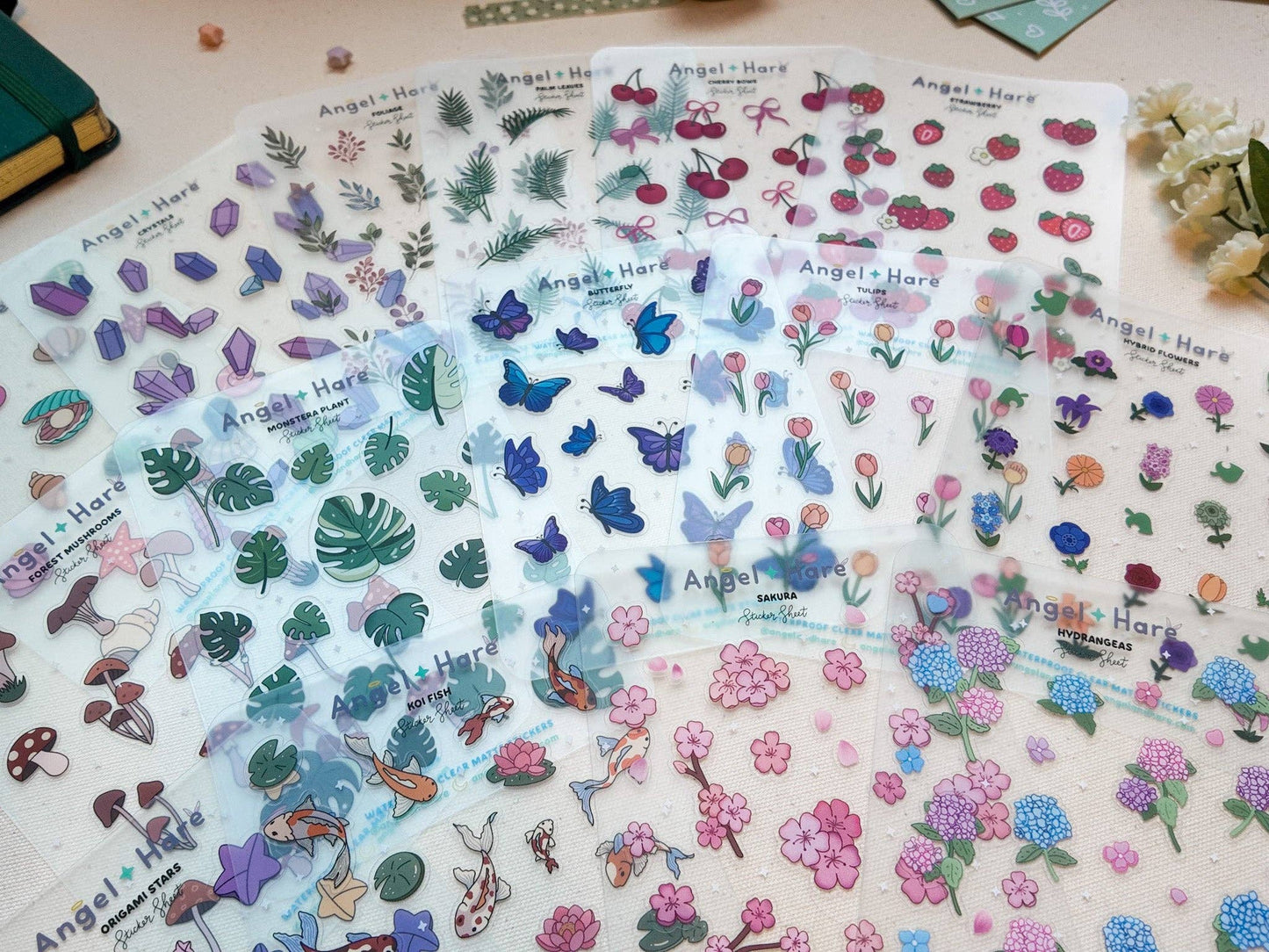 Foliage Waterproof Sticker Sheet