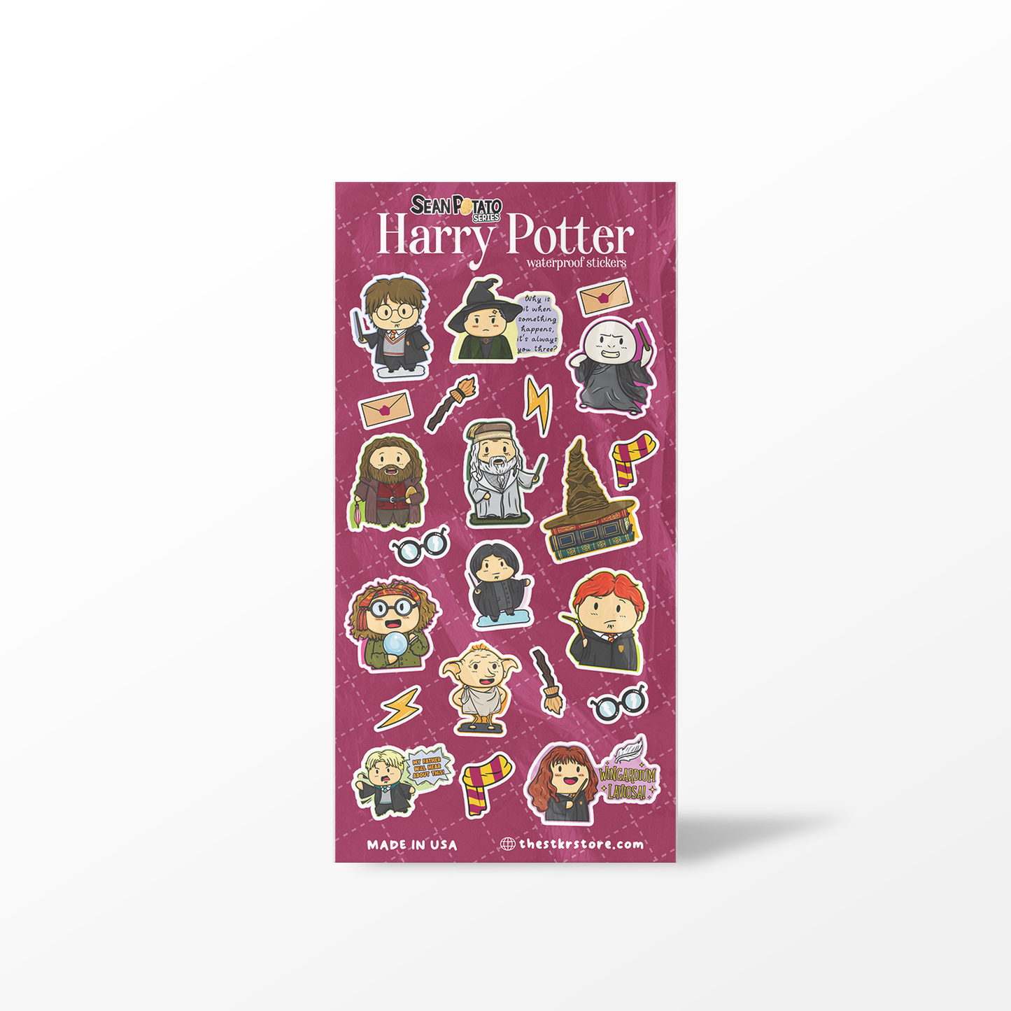 Purple Harry Potter Sean Potato Sticker Sheets
