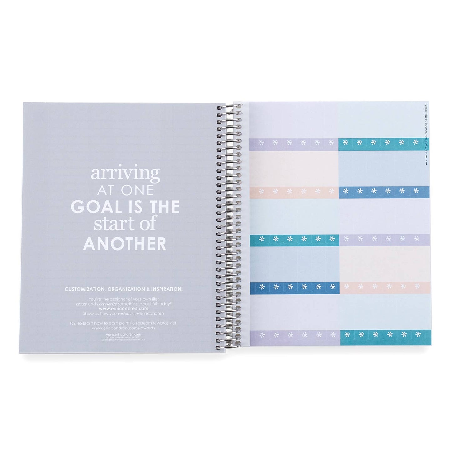 7x9 Hello Kitty Rainbow Days Coiled Notebook - lined