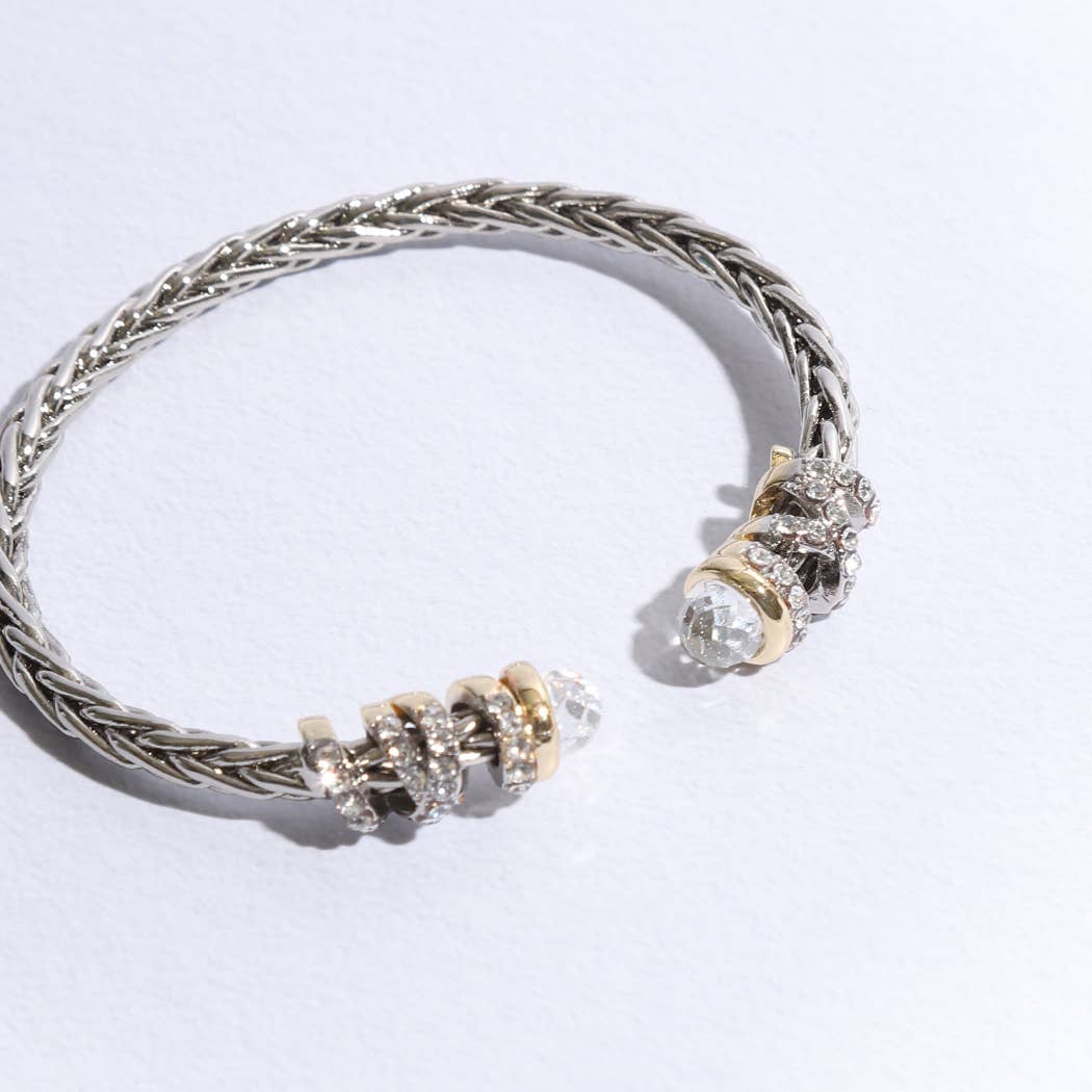 RH 2T 4MM Round Ponytail Bangle Bracelet
