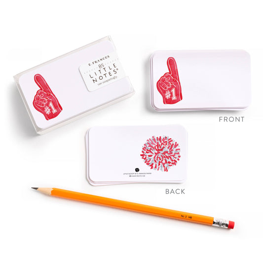 #1 Foam Finger Little Notes | Game Day Mini Notecards