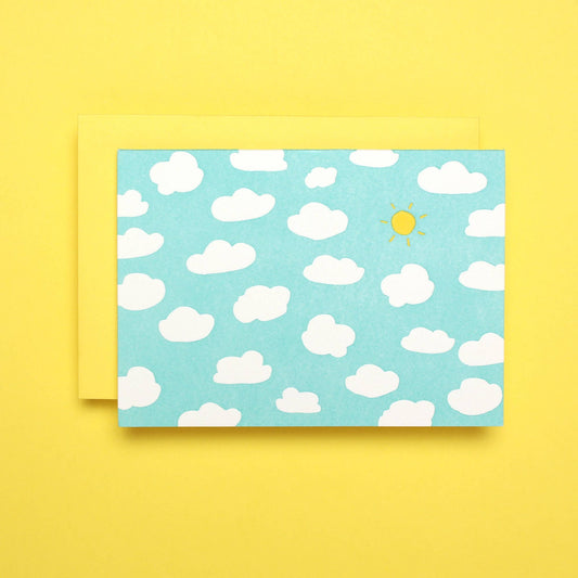 Blue Sky Pattern Letterpress Card Box Set