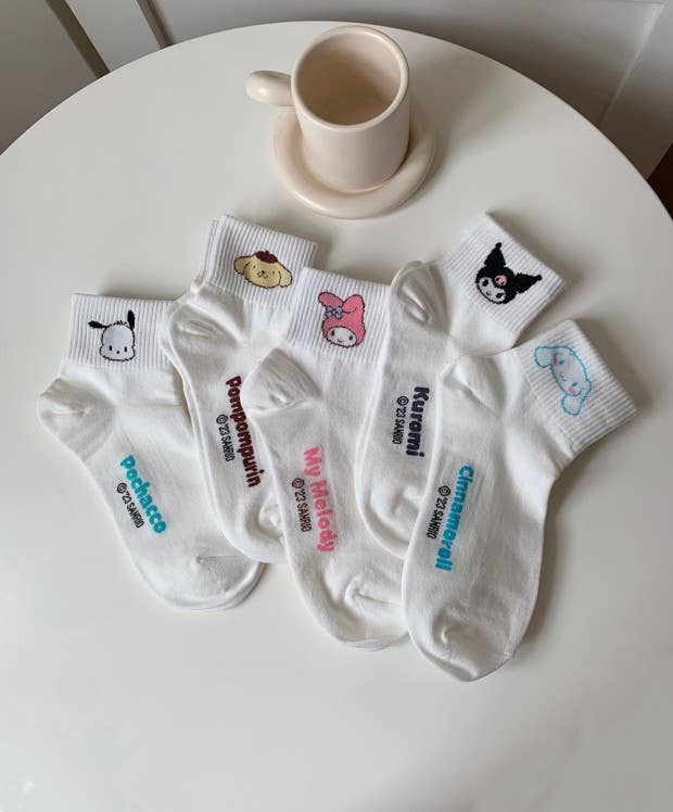 Sanrio Friends Simply Face Cotton Women Socks