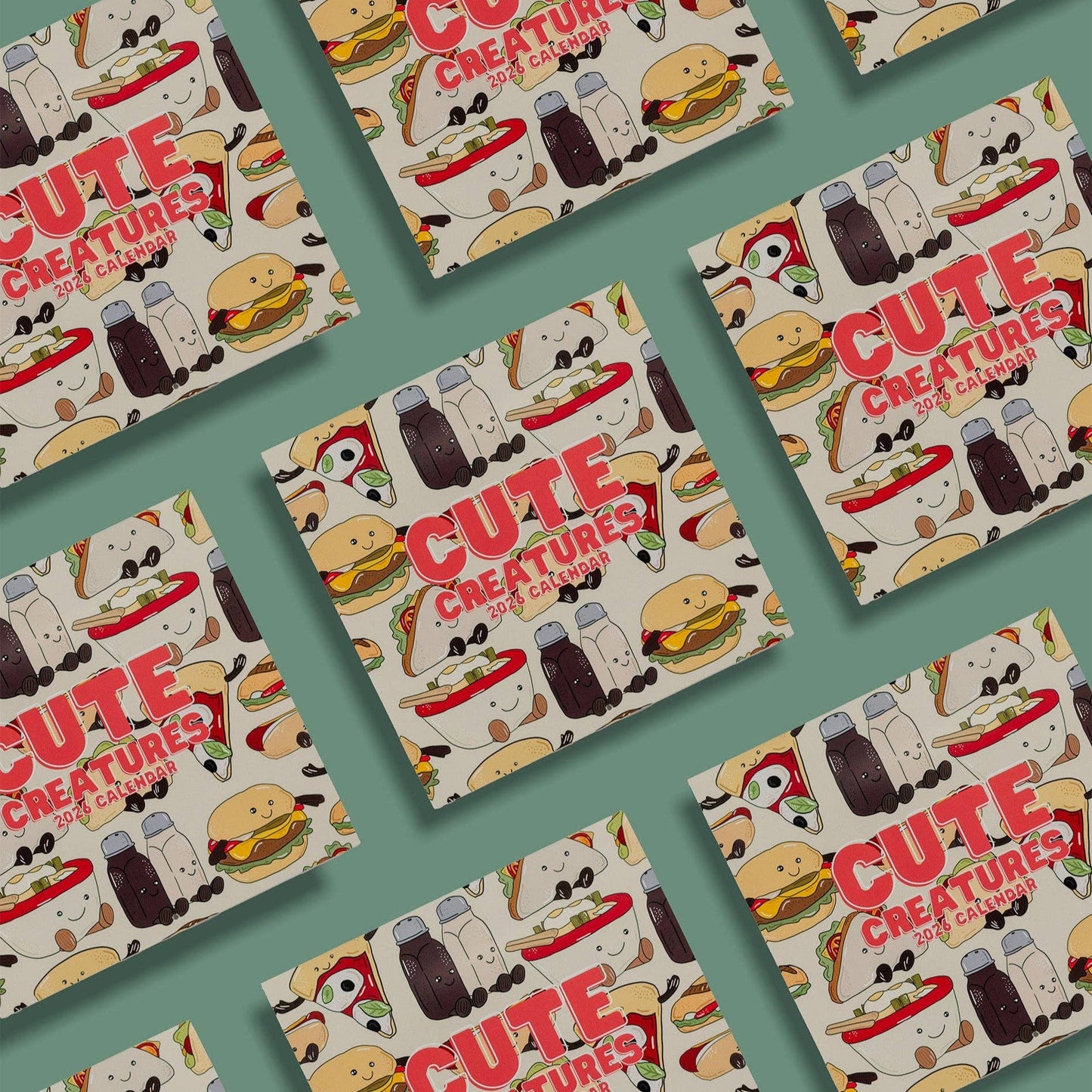 Cute Creatures 2026 Wall Calendar