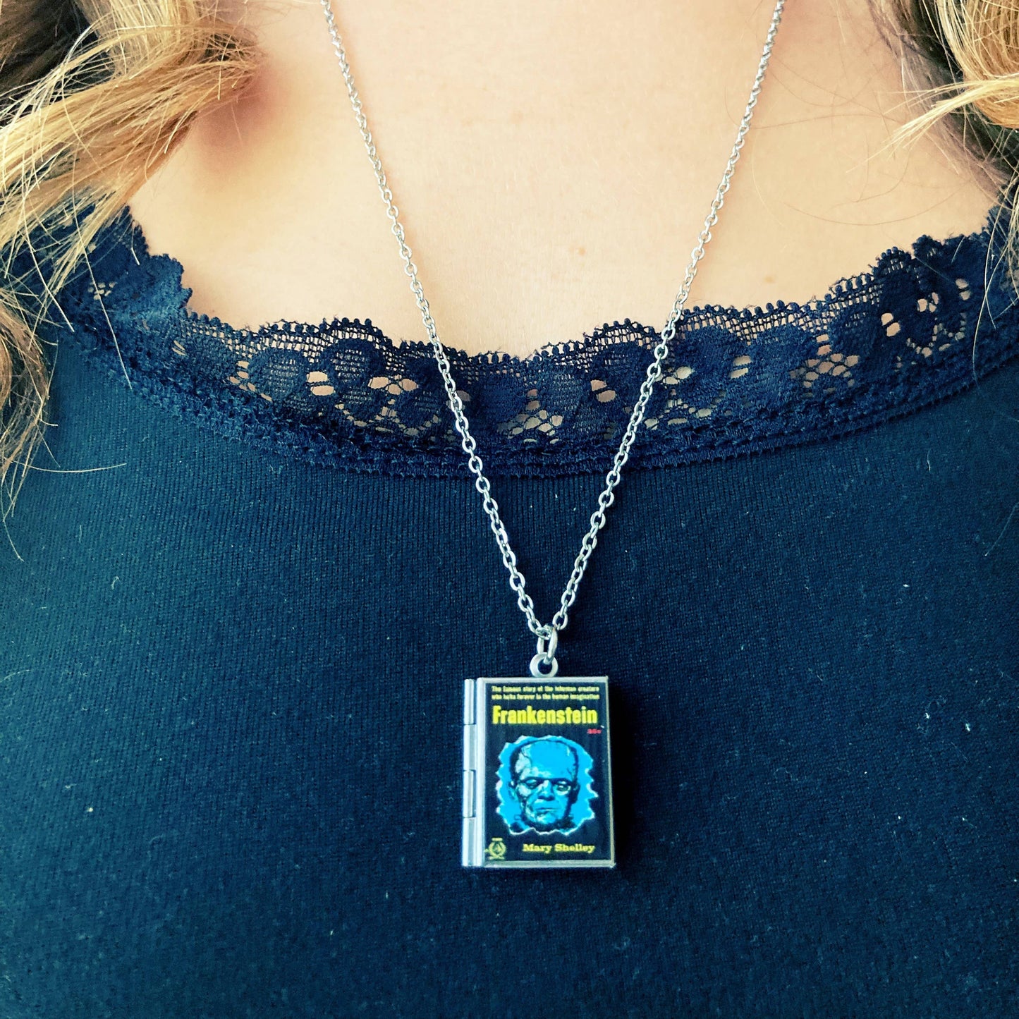 Book Locket Frankenstein