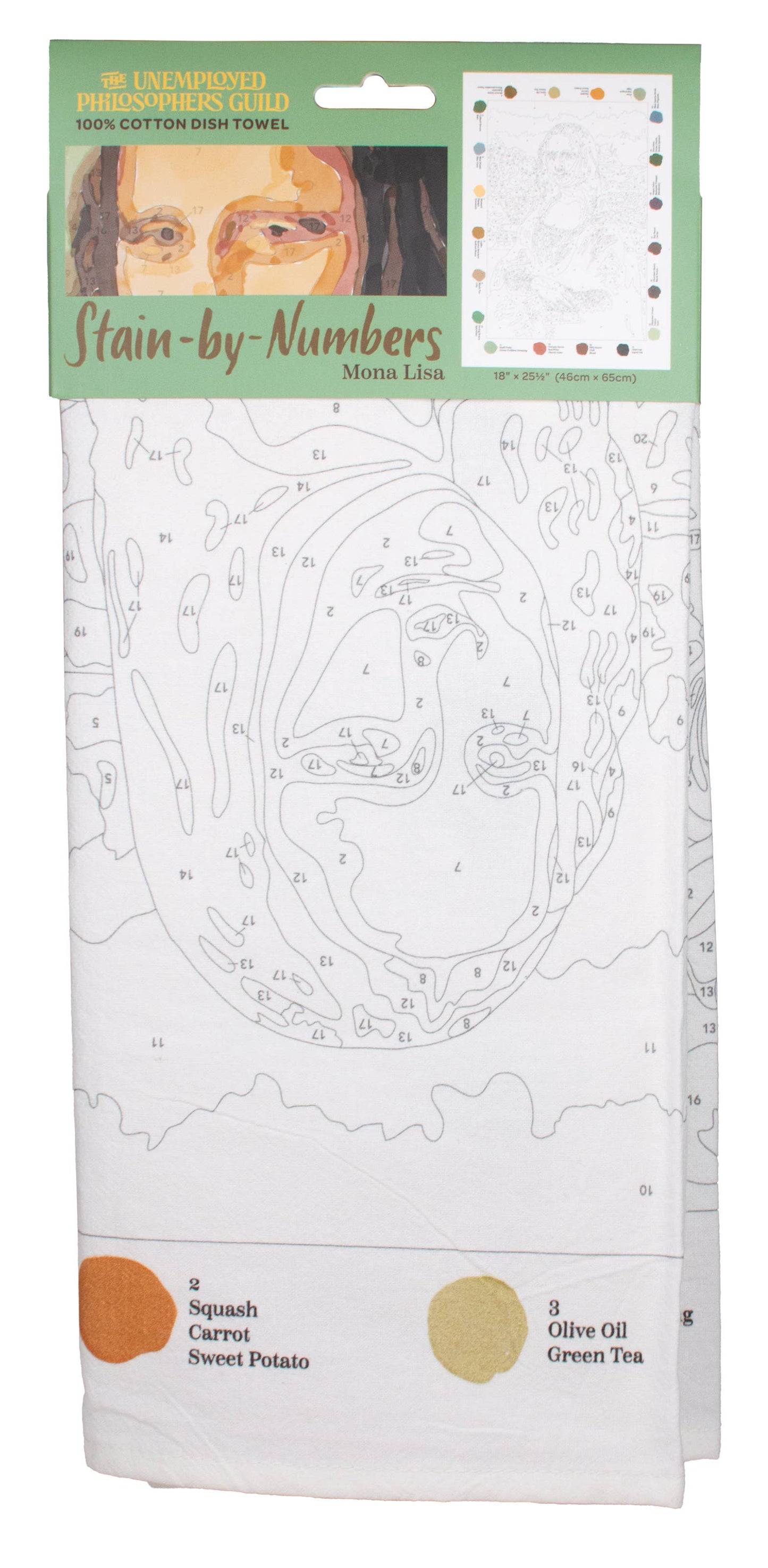 Mona Lisa Stain By Numbers Towels