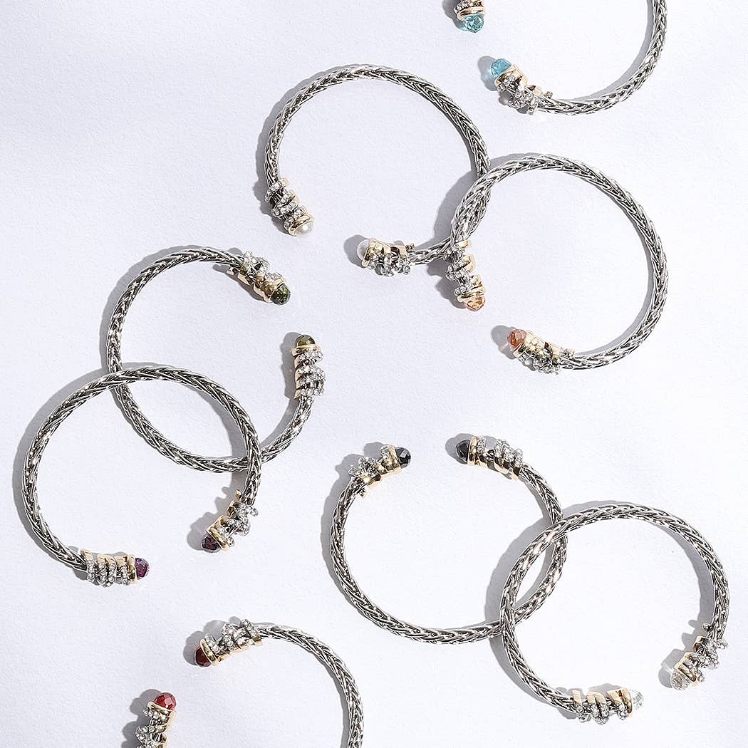 RH 2T 4MM Round Ponytail Bangle Bracelet